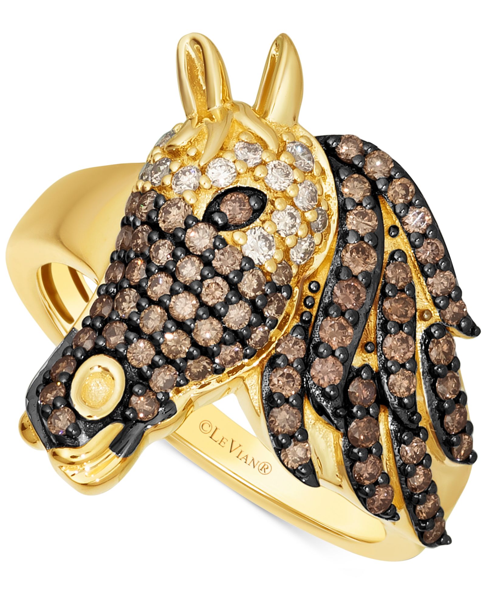 Кольцо Le Vian Ombré® с бриллиантом в форме лошади, 5/8 ct. t.w., 14k Gold