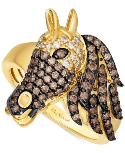 Кольцо Le Vian Ombré® с бриллиантом в форме лошади, 5/8 ct. t.w., 14k Gold