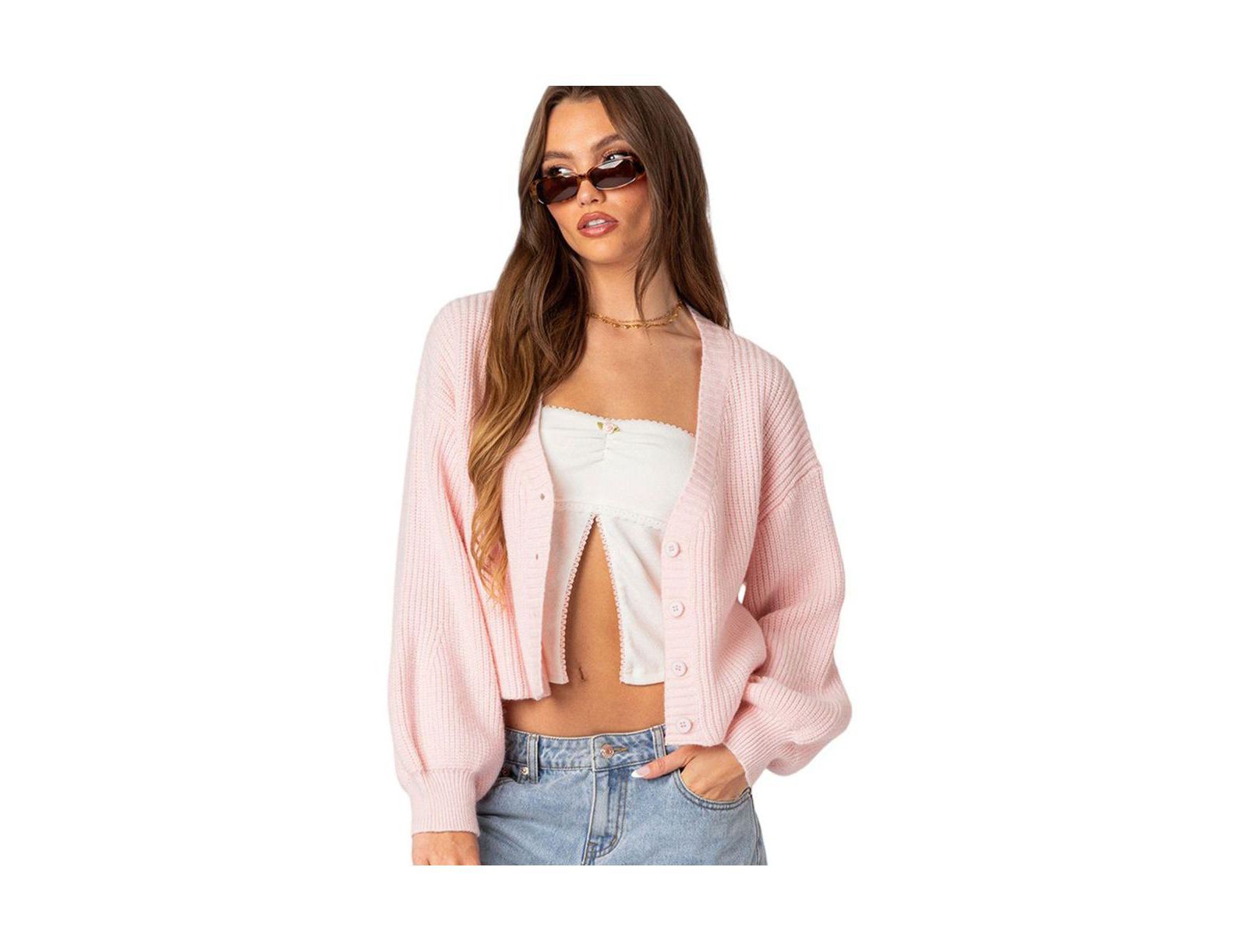 Женский Sabrina Chunky Knit Cropped Cardigan