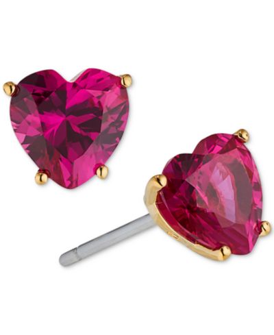 Eliot Danori Cubic Zirconia Heart Stud Earrings, Created For Macy's