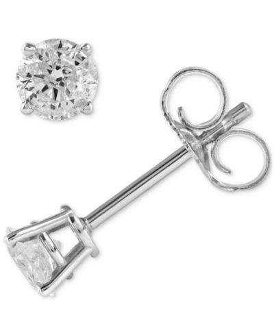 Серьги-гвоздики с бриллиантами (1/4 ct. t.w.) из 10k белого или желтого золота