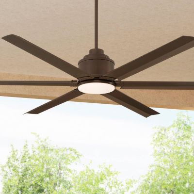 Casa Vieja 65" Ultra Breeze Modern Indoor Outdoor Ceiling Fan with Dimmable LED Light Remote Control Oil Rubbed Wet Rated for Patio Exterior
