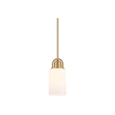 Possini Euro Design Copenhagan Warm Brass Mini Pendant Light 4 3/4" Wide Modern Opal White Glass Fixture for Dining Room Kitchen