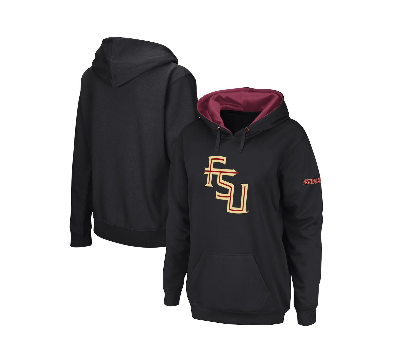 Женское худи Colosseum Black Florida State Seminoles с большим логотипом