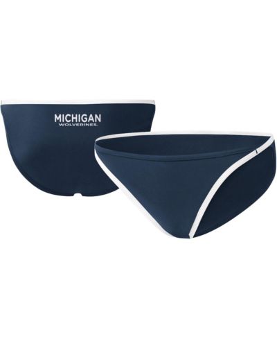 Женские плавки для бикини G-III 4Her by Carl Banks Navy Michigan Wolverines Play Action