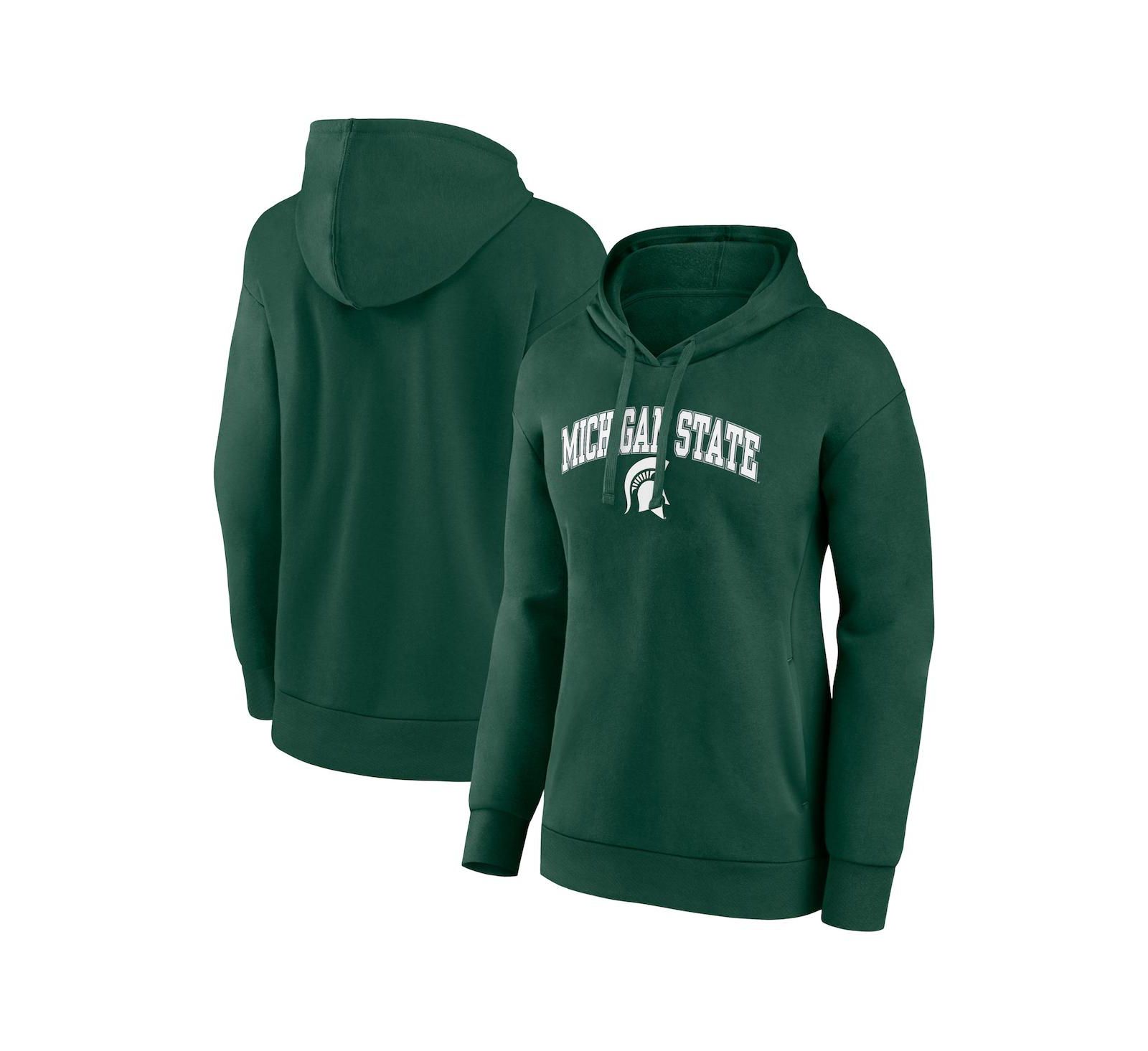 Fanatics Женское худи с капюшоном Evergreen Campus Michigan State Spartans, зеленое