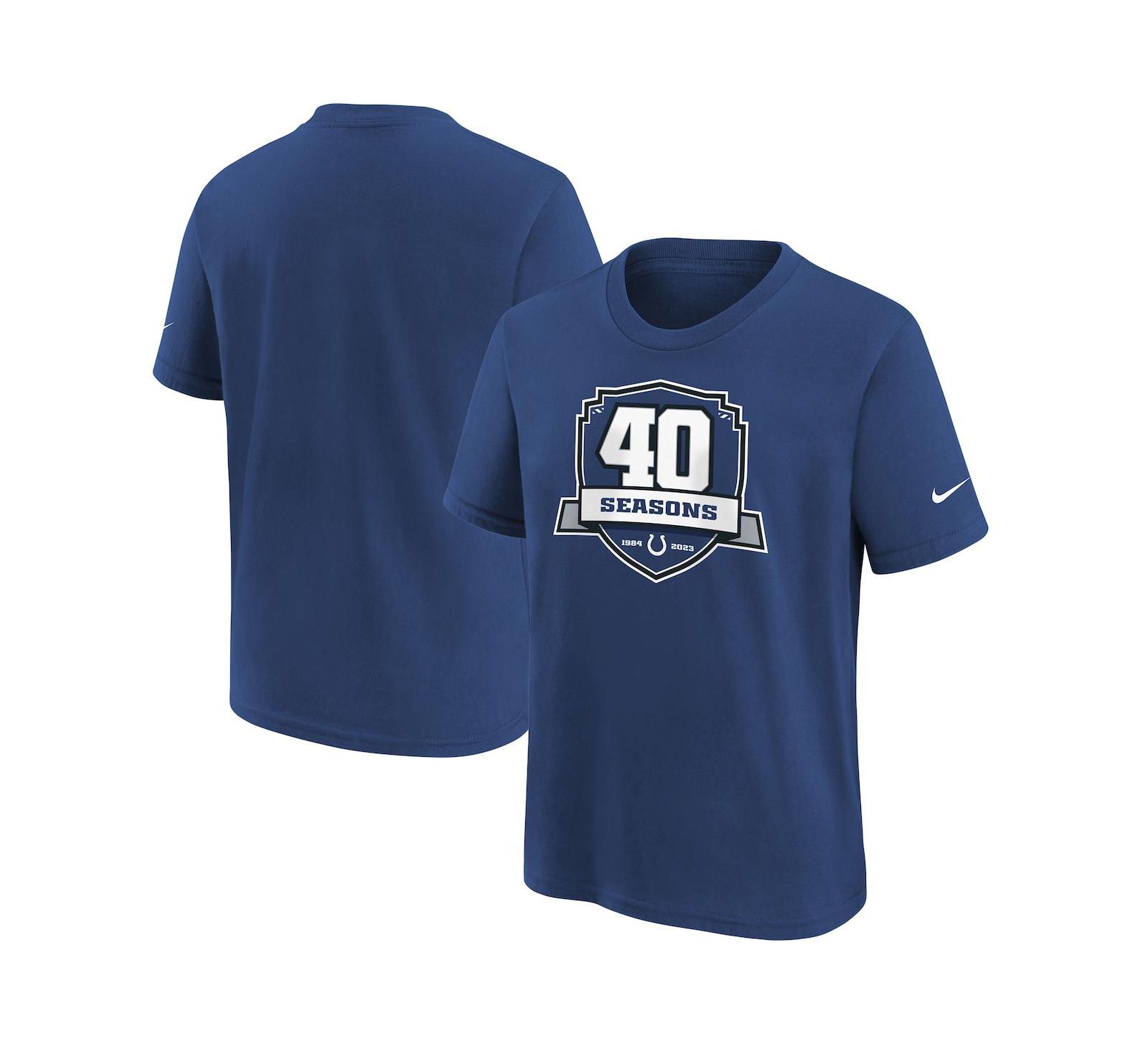 Big Boys Nike Blue Indianapolis Colts 40th Anniversary T-shirt