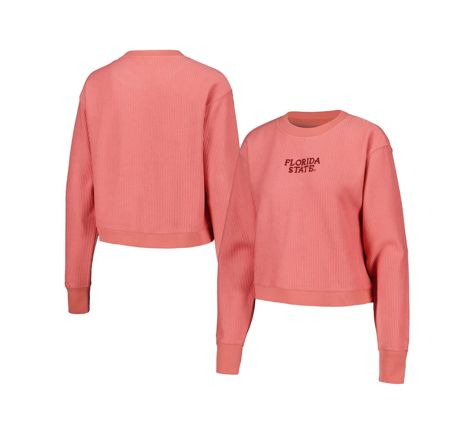 League Collegiate Wear Женский укороченный свитшот Florida State Seminoles Coral