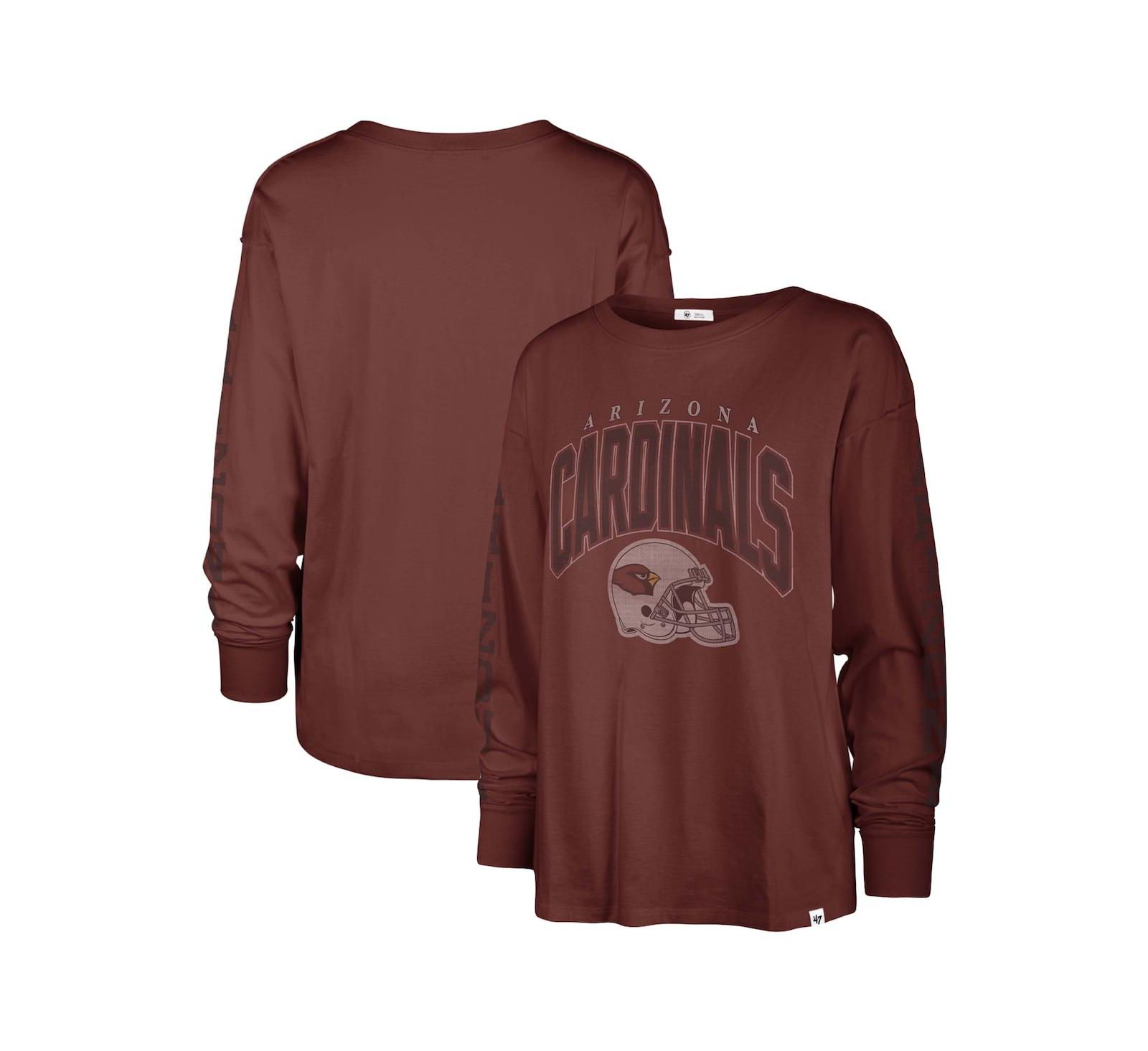 Женская футболка '47 Brand Cardinal Distressed Arizona Cardinals Tom Cat Long Sleeve T-shirt