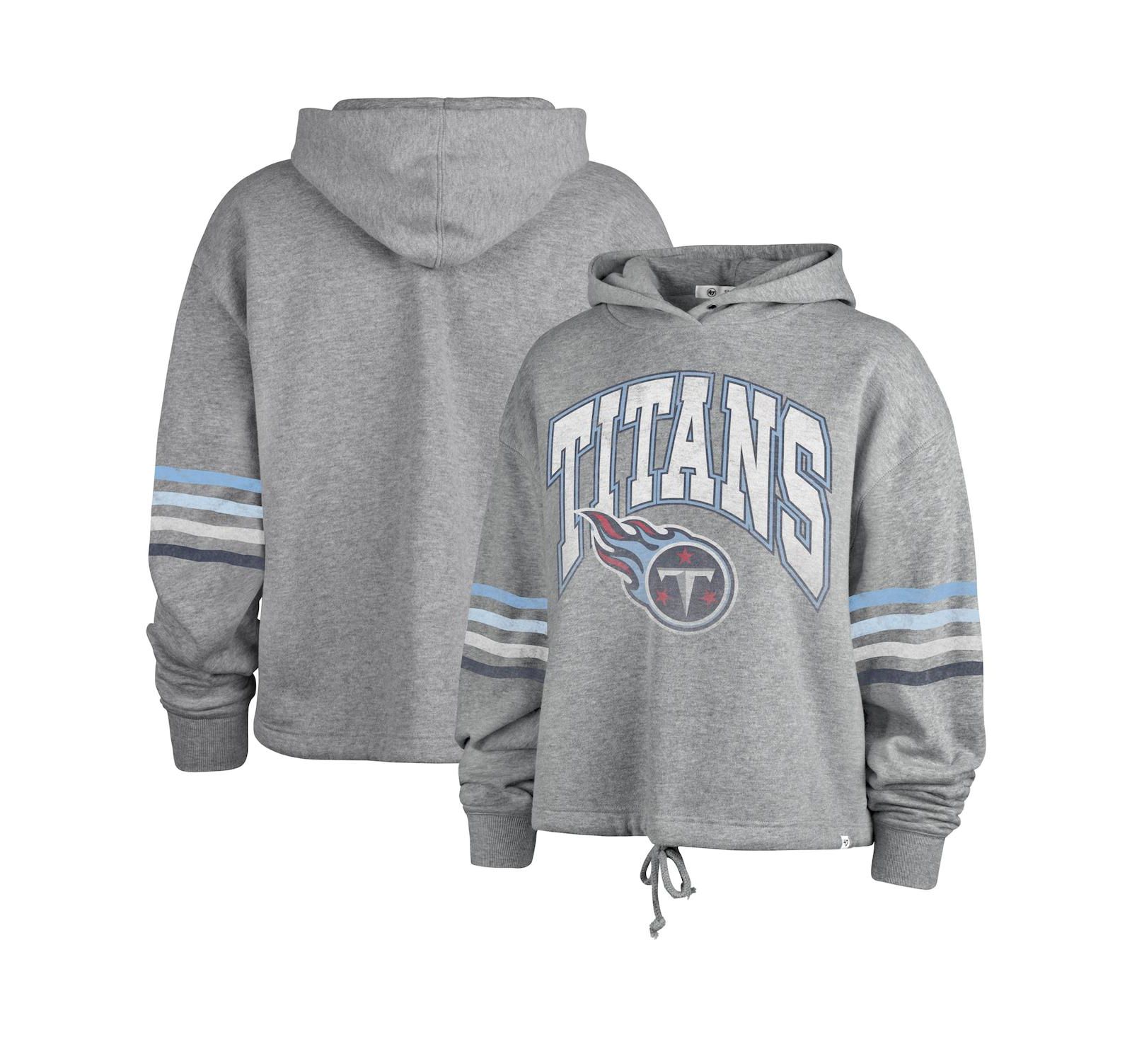 Женский худи '47 Brand Tennessee Titans Upland Bennett, серый меланж