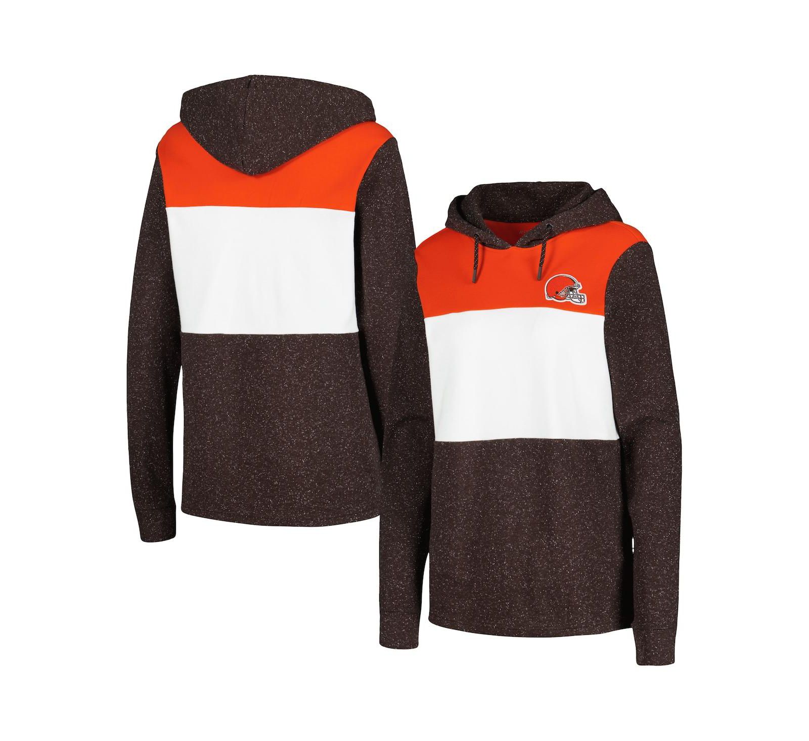 Женское худи Antigua Brown Cleveland Browns Wicket Pullover