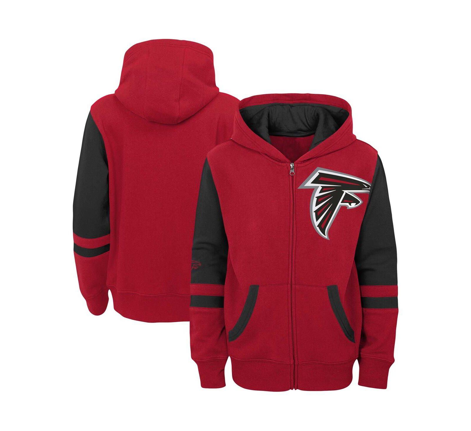 Детская толстовка с полной молнией Outerstuff Red Atlanta Falcons Colorblock