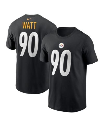 Men's Nike T.J. Watt Black Pittsburgh Steelers Player Name and Number T-shirt
