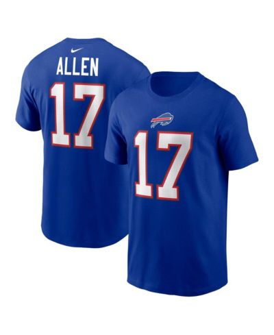Мужская футболка Nike Josh Allen Royal Buffalo Bills Player Name and Number