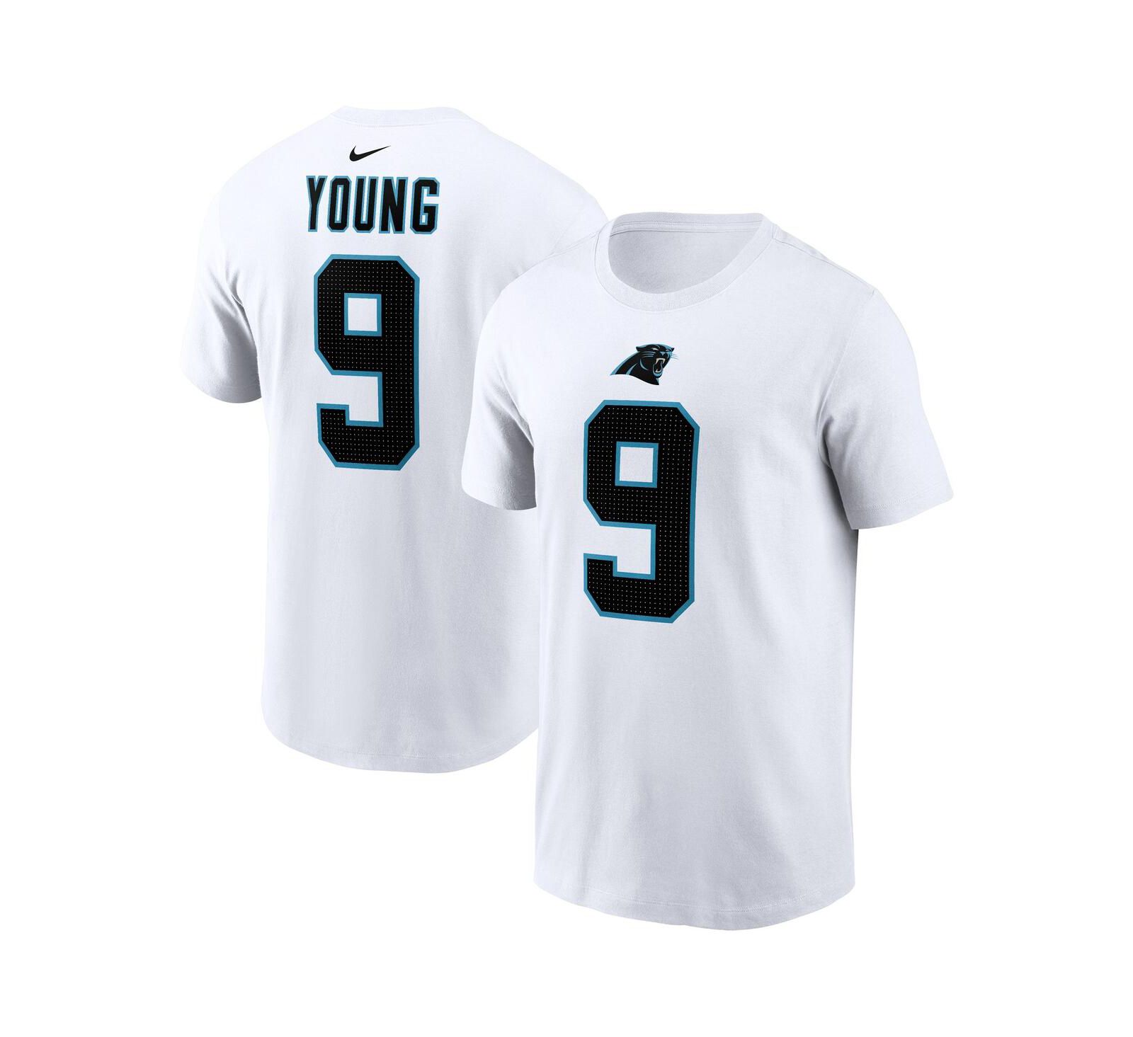Men's Nike Bryce Young White Carolina Panthers 2023 NFL Draft First Round Pick Player Name and Number T-shirt