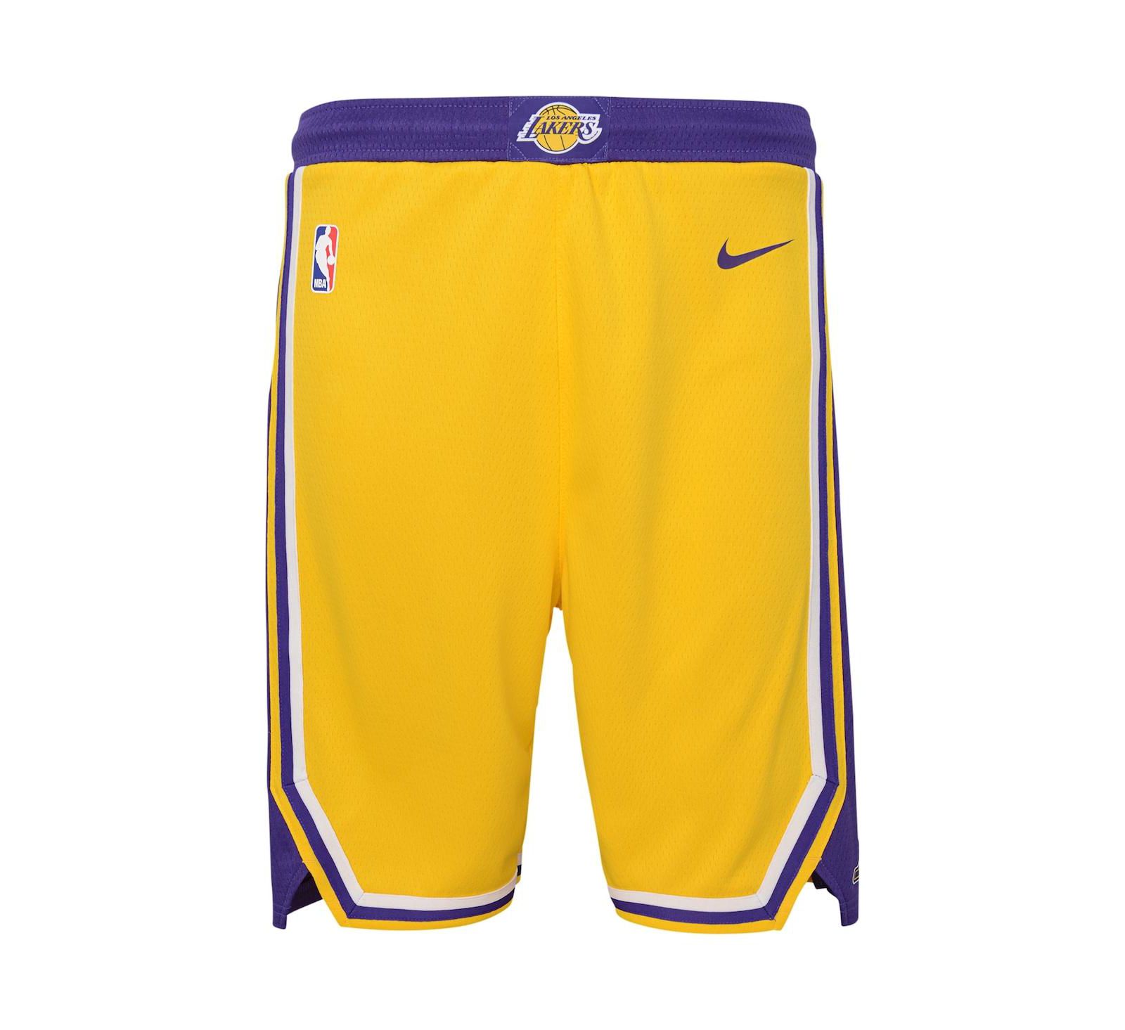 Детские шорты Nike Gold Los Angeles Lakers Icon Edition Mesh Performance Swingman