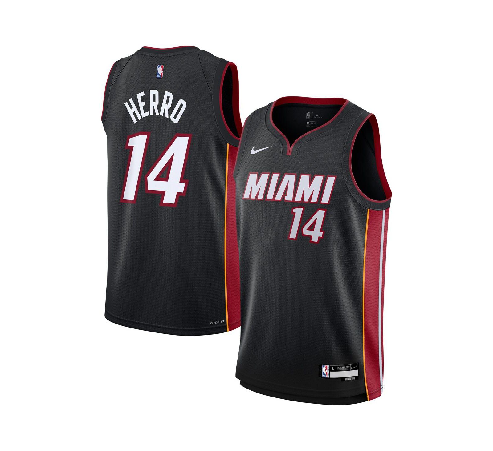 Детская джерси Nike Tyler Herro Black Miami Heat Swingman - Icon Edition