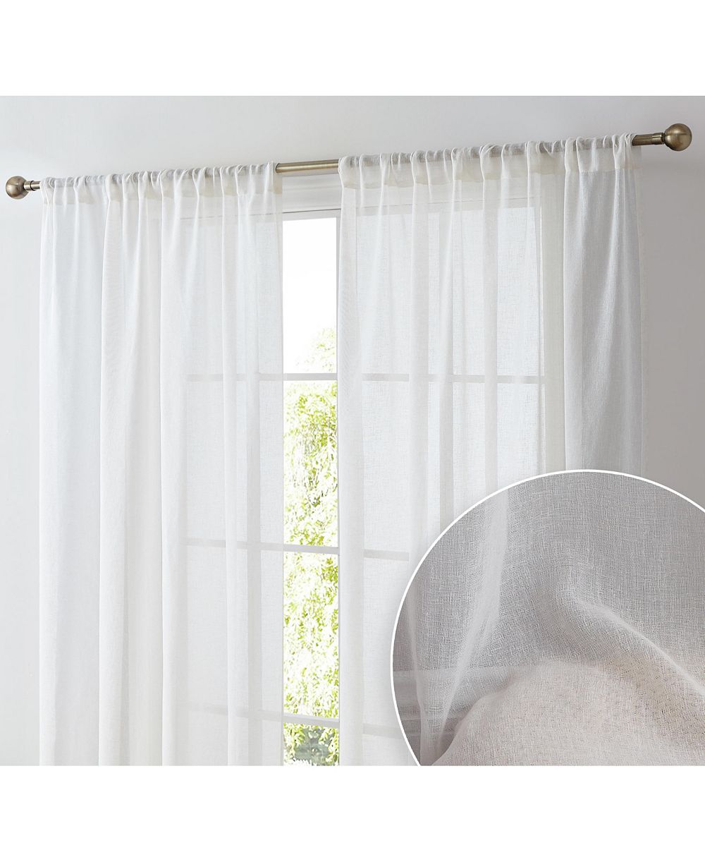 Комплект из 2 штор HLC.me Penelope Faux Linen Semi Sheer