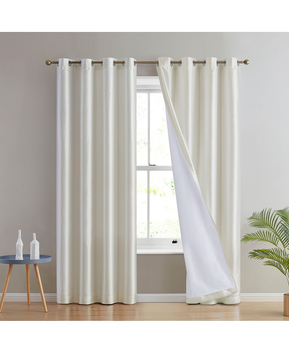 Панели штор HLC.ME Jefferson Faux Silk Semi Sheer, 2 шт.