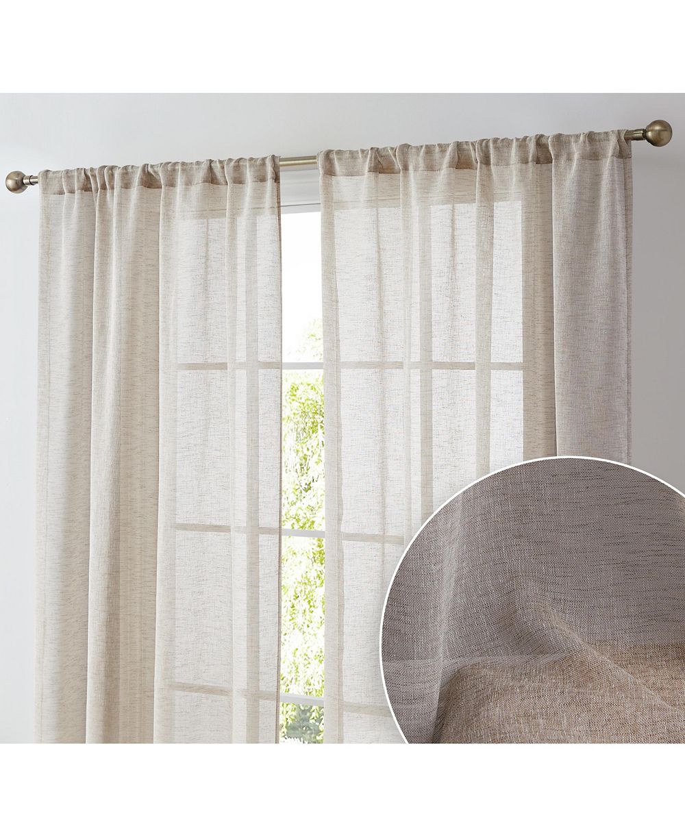 Полупрозрачные тюлевые шторы HLC.ME Penelope Faux Linen Textured