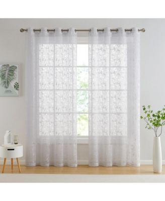 Декоративные полупрозрачные шторы с люверсами HLC.me Joyce Floral