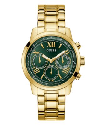 GUESS Women's Multi-Function Gold-Tone Stainless Steel Watch 42mm
