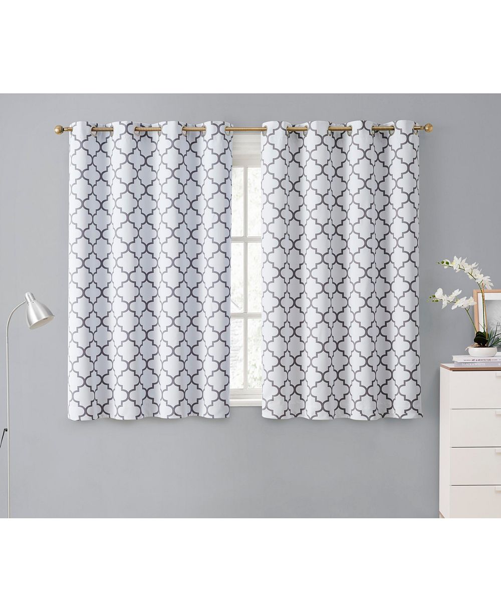 Комплект из 2 штук HLC.ME Lattice Print Blackout Curtains