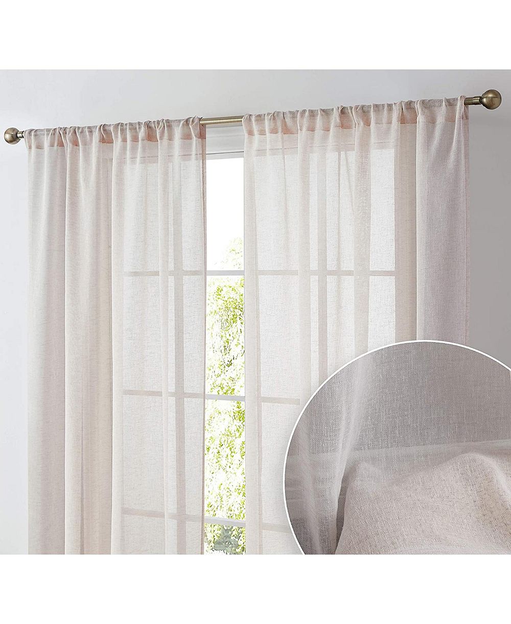 Полупрозрачные шторы HLC.ME Penelope Faux Linen, набор из 2 шт