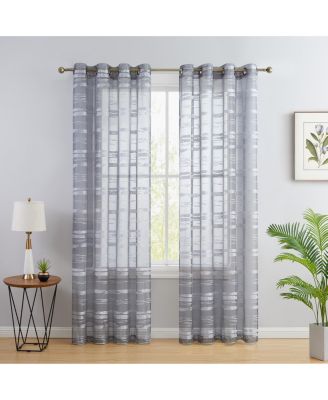 Декоративные шторы HLC.ME Broadway Stripe Semi Sheer Light Filtering с люверсами