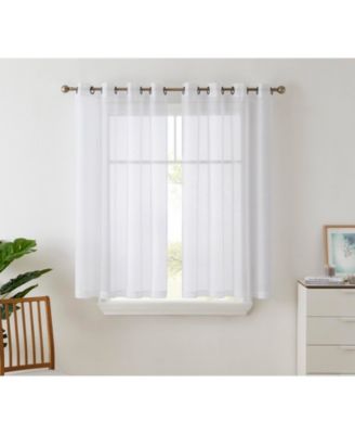 Полупрозрачные тюлевые шторы HLC.ME 2 Piece Grommet Panels для спальни, гостиной и детской