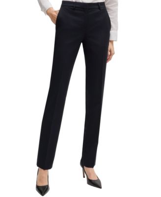 Hugo Boss женские брюкиregular-fit из чистой шерсти с высокой талией