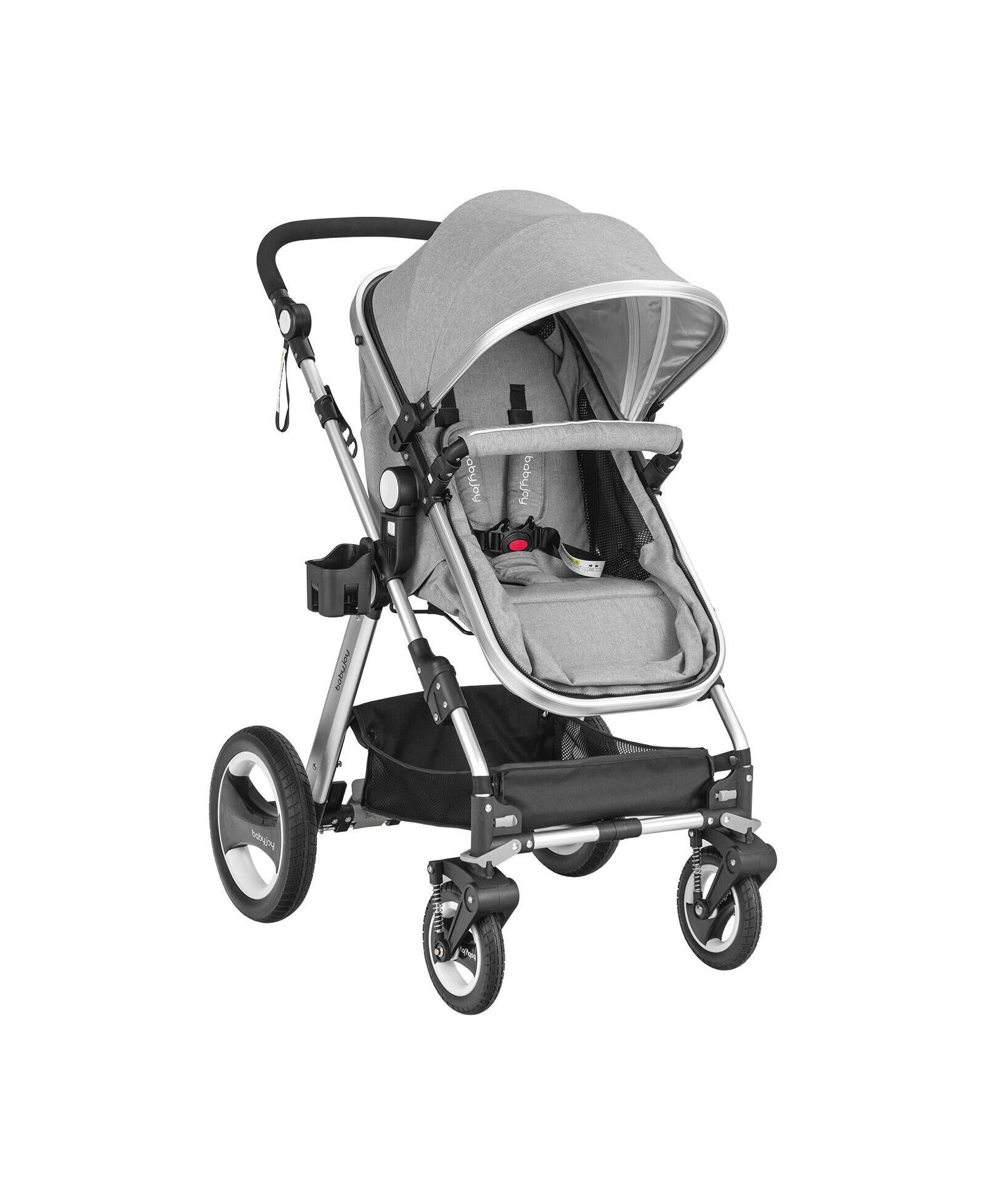 Slickblue Kids Folding Aluminum Stroller Jogger with Diaper Bag