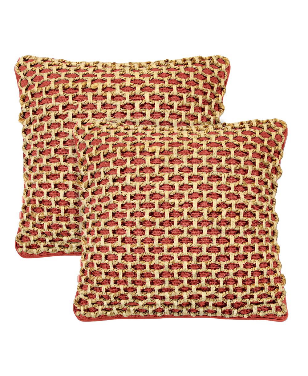 Boho Living Jada Jute 2-Pack Decorative Pillow Set, 20" x 20"