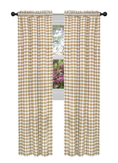 Штора GoodGram Buffalo Check Gingham, одна панель 42 in. W x 63 in. L