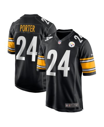 Nike Мужская игровая джерси Joey Porter Jr. Black Pittsburgh Steelers 2023 NFL Draft Pick