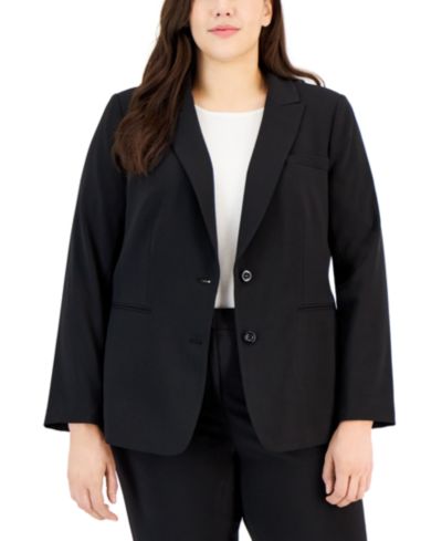 Женский блейзер Tahari ASL Plus Size Peak-Lapel Button-Front
