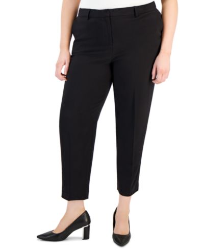 Tahari ASL Plus Size Shannon Mid-Rise Ankle Pants