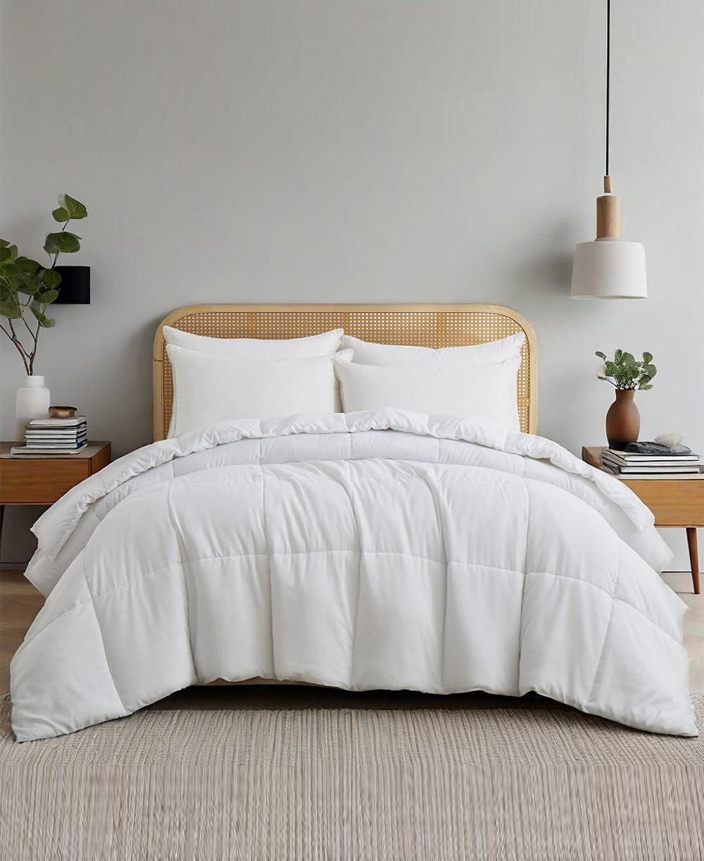UNIKOME Light Warmth Reversible Down Alternative Comforter, Twin