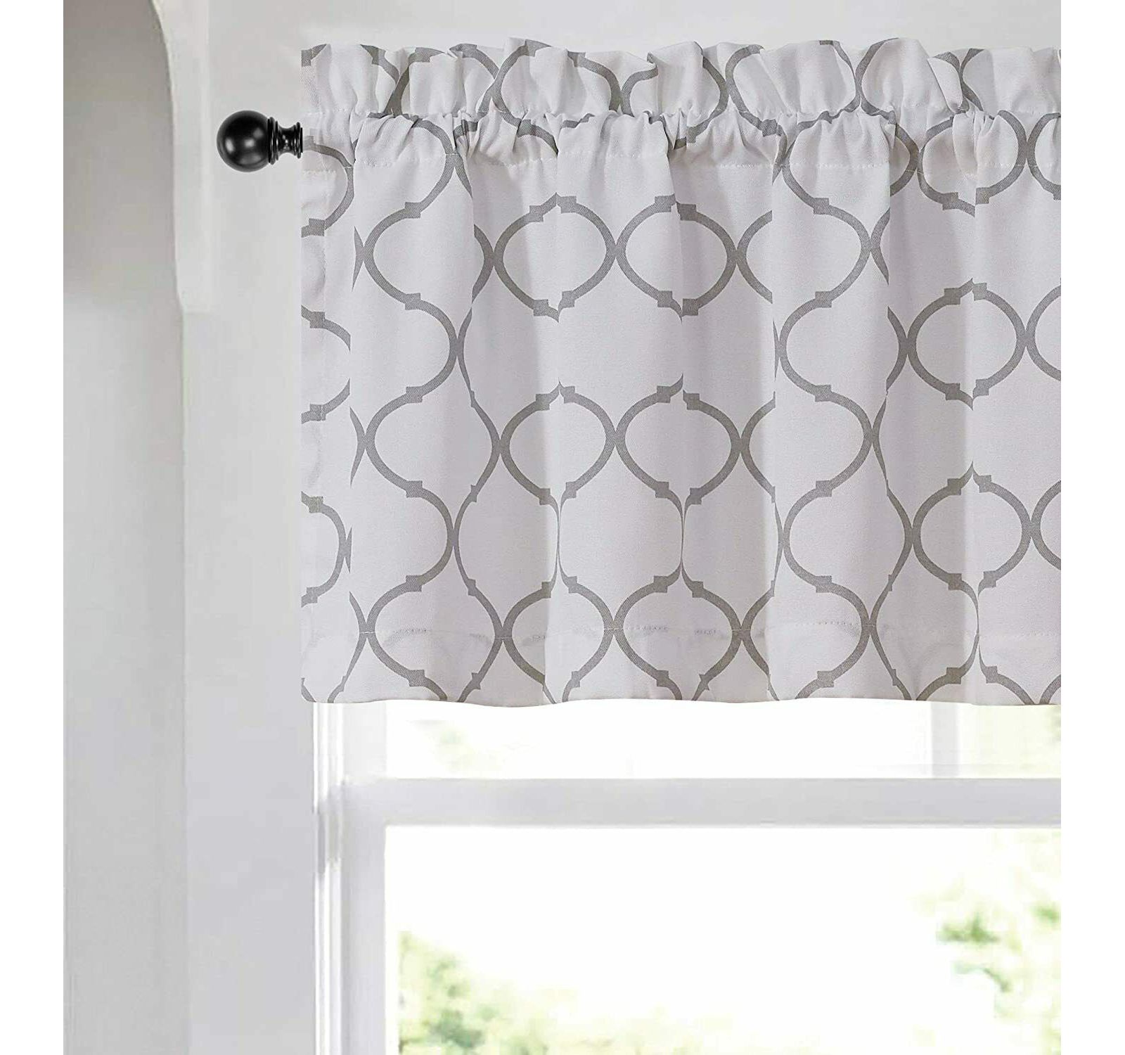 Kate Aurora Штора-валанс Shabby Chic White & Gray