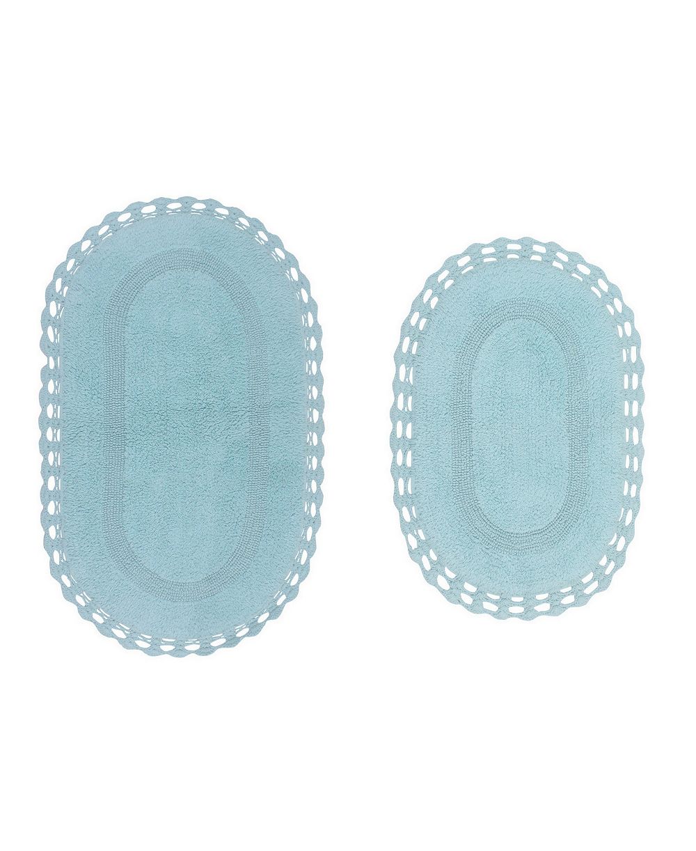 Home Weavers Hampton Crochet Reversible 2-Pc. Bath Rug Set