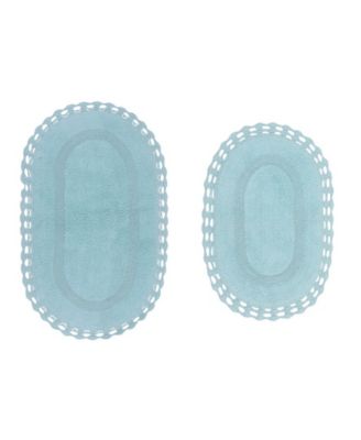 Home Weavers Hampton Crochet Reversible 2-Pc. Bath Rug Set
