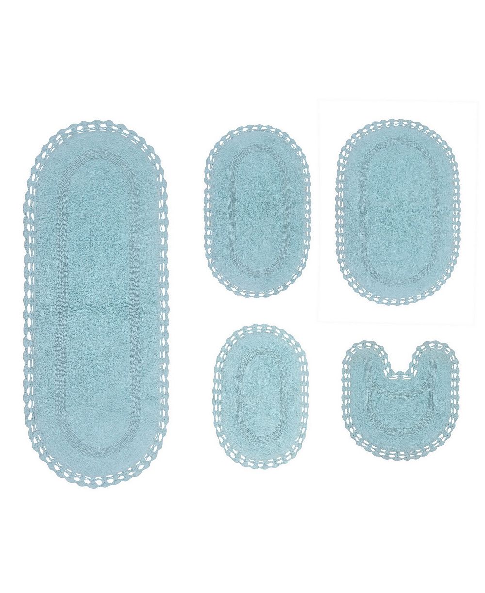 Набор из 5 ковриков для ванной Home Weavers Hampton Crochet Reversible