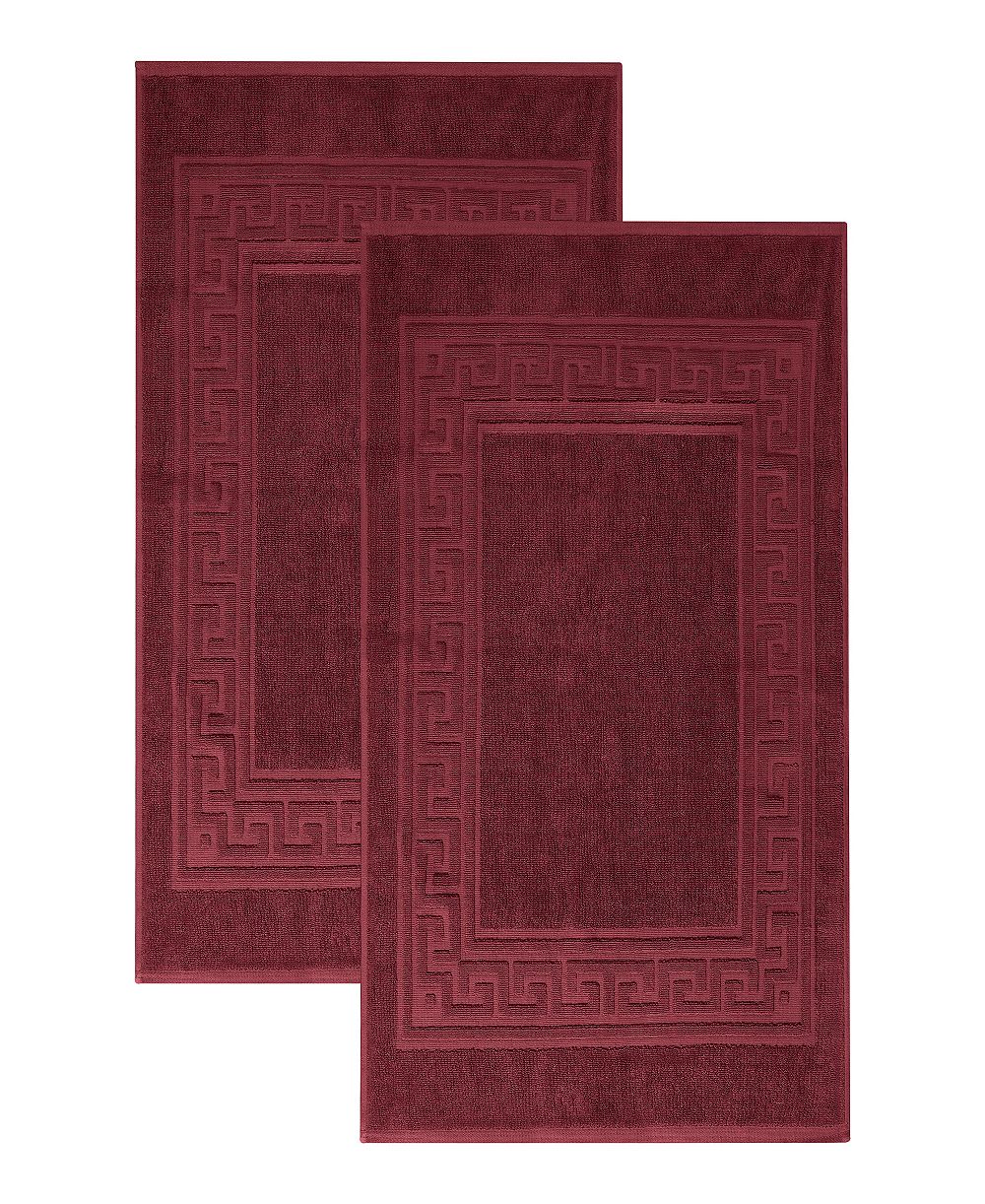 Superior Cotton Greek Key Infinity Border 2-Pc. Bath Rug Set