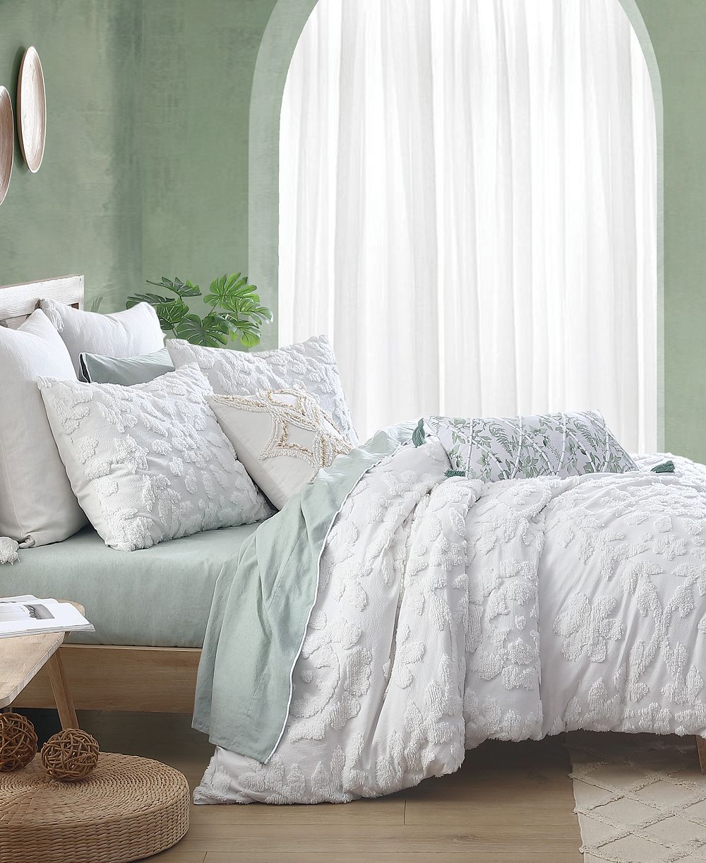Peri Home Комплект из 3-х покрывал Chenille Laurel, Full/Queen