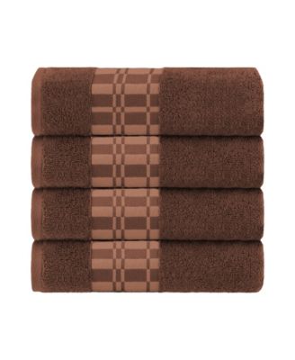 Superior Набор из 4 банных полотенец Superior Larissa Geometric Embroidered Jacquard Border Cotton