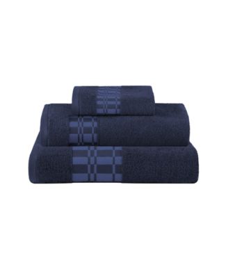 Комплект из 3 махровых полотенец Superior Larissa Geometric Embroidered Jacquard Border Cotton