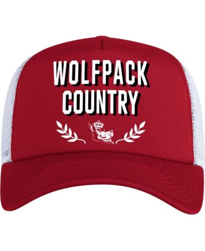 Men's adidas Red NC State Wolfpack Phrase Foam Front Trucker Adjustable Hat