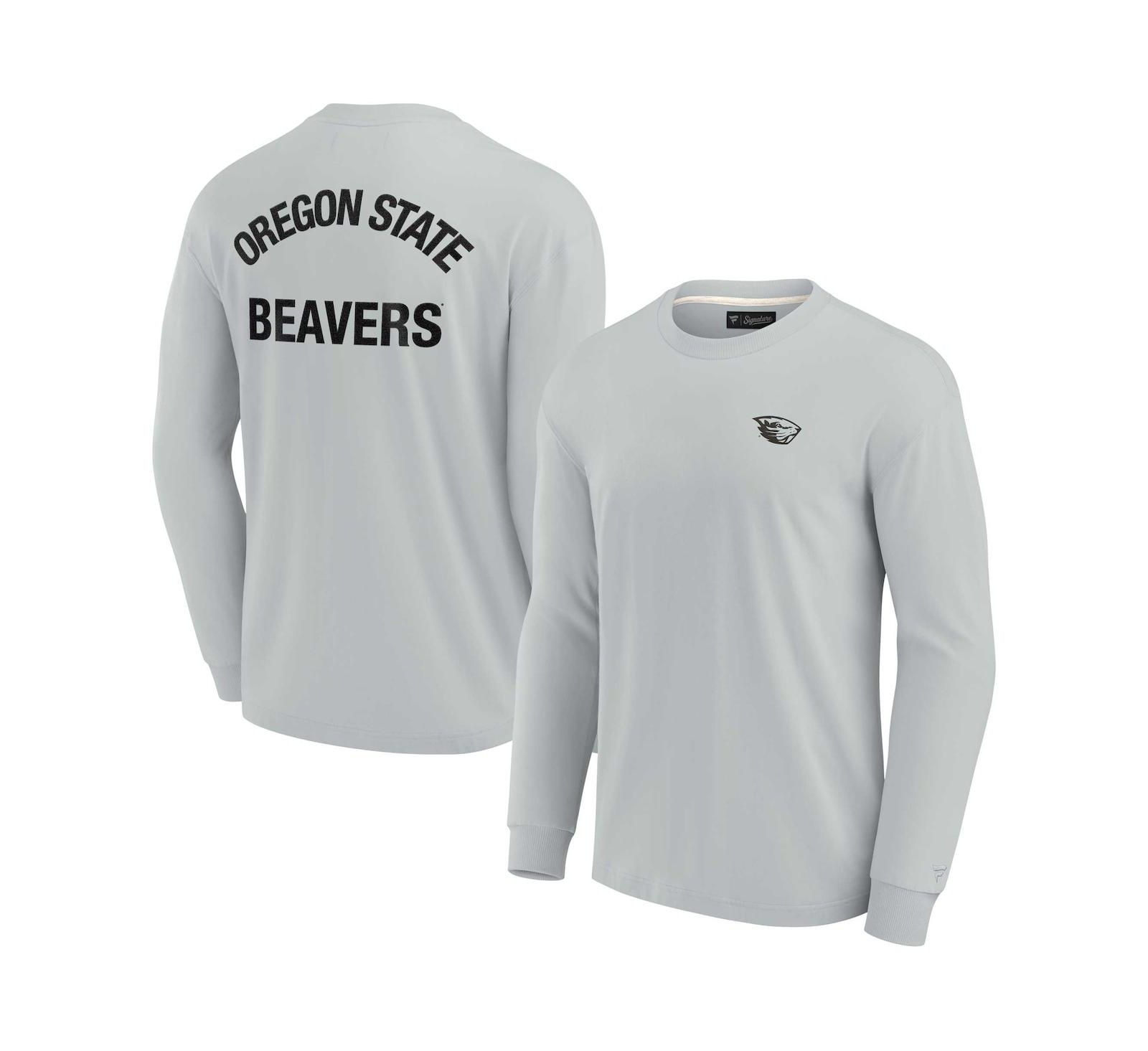 Мужской и Женский T-shirt Fanatics Signature Oregon State Beavers Super Soft Long Sleeve