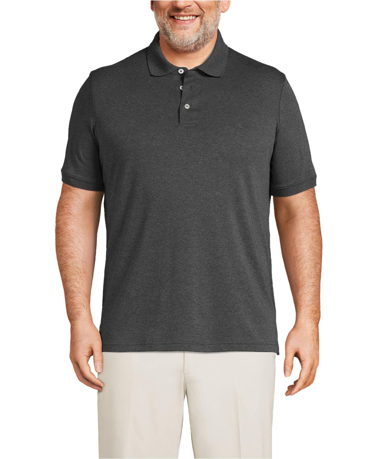 Lands' End Big & Tall School Uniform Short Sleeve Cotton Supima Polo Shirt