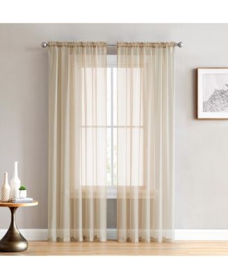 HLC.ME 2 Pack Sheer Voile Window Curtain Sheer Panels